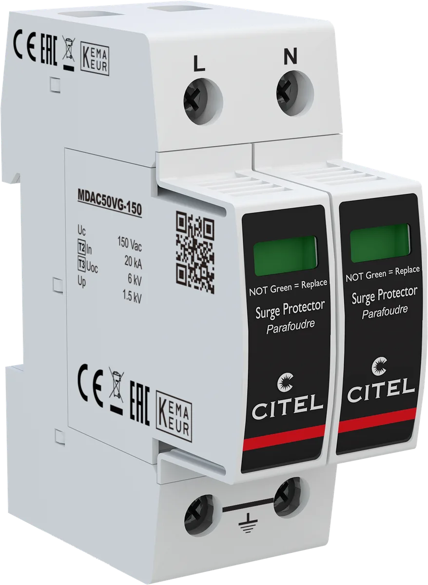 Устройство защиты от импульсных перенапряжений Citel DAC50VG-20-150 (821130112), тип 2+3