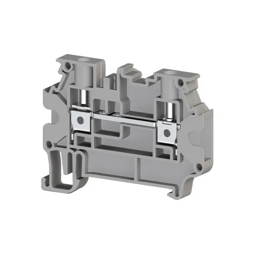 Винтовой клеммник на DIN-рейку 4 мм.кв., 2 ряда перем., серый KLEMSAN AVK 4R 304390