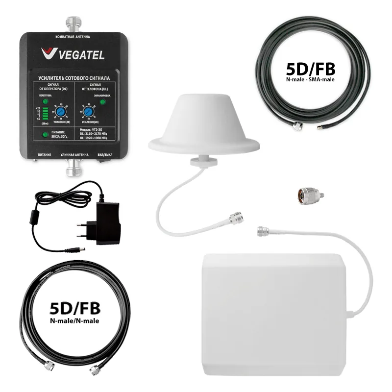 Репитер VEGATEL комплект VT2-3G-kit офис LED