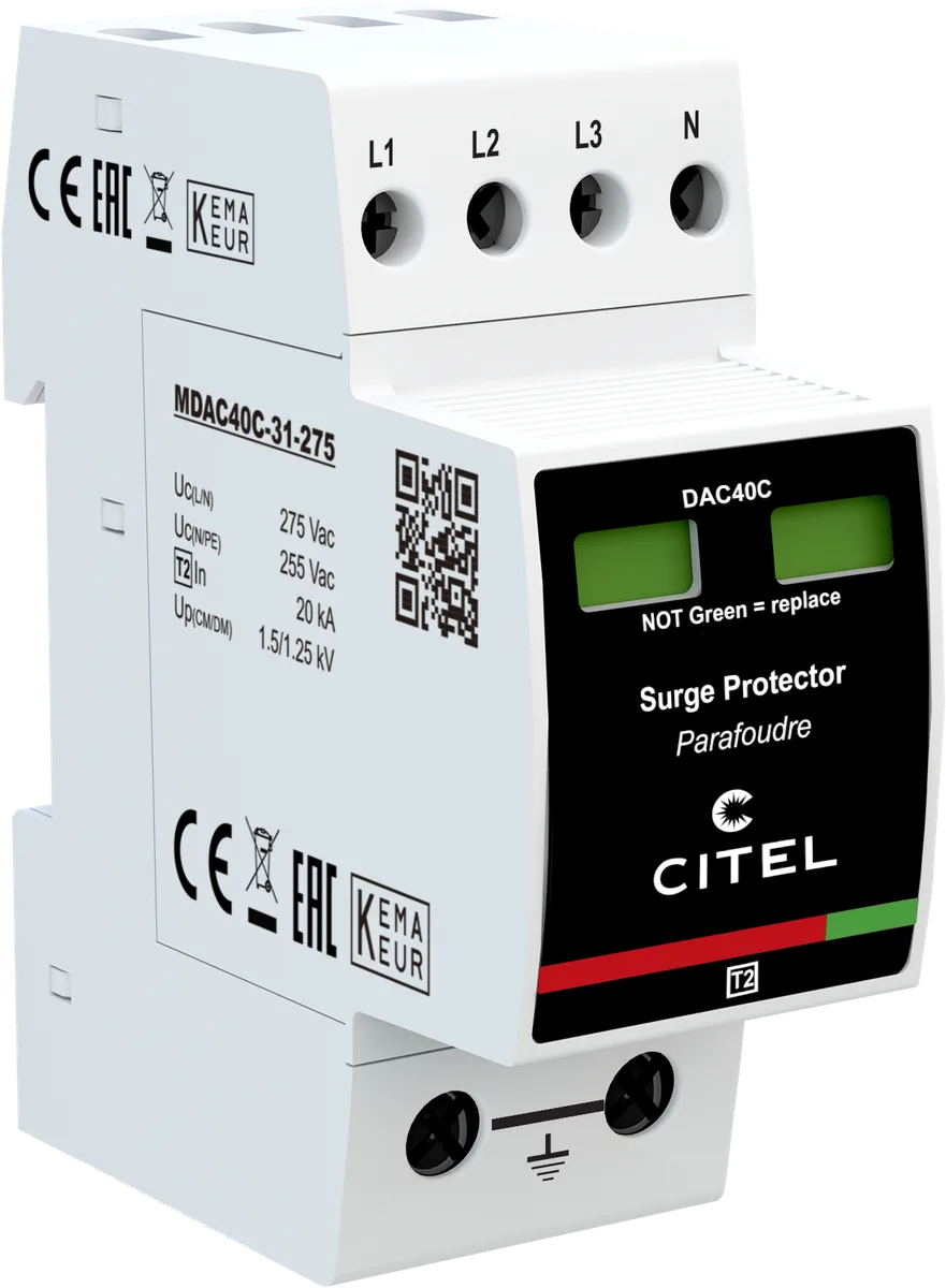 Устройство защиты от импульсных перенапряжений Citel DAC40C-31-275 (821520212), тип 2
