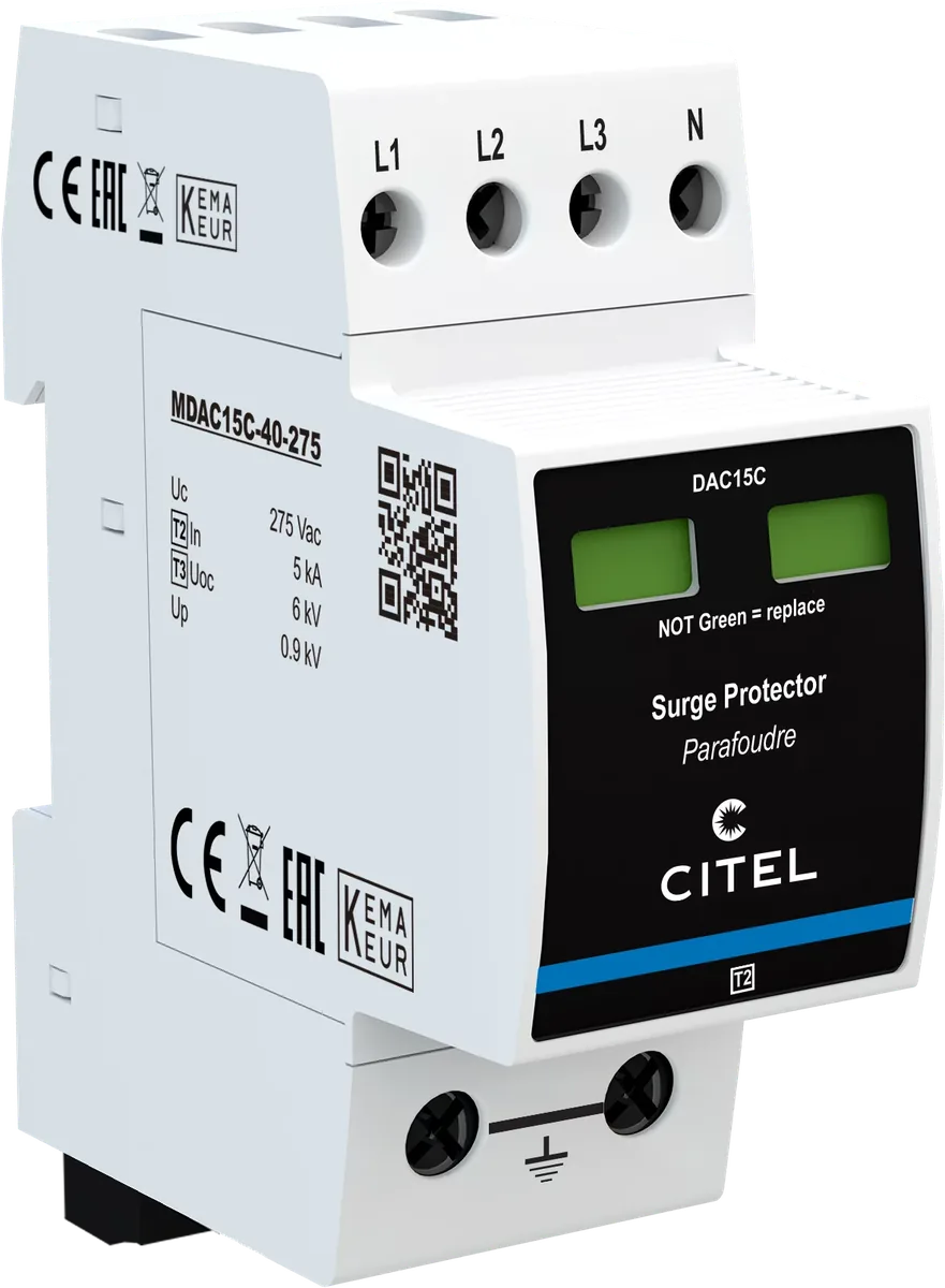 Устройство защиты от импульсных перенапряжений Citel DAC15C-40-275 (821610212), тип 2 (или 3)