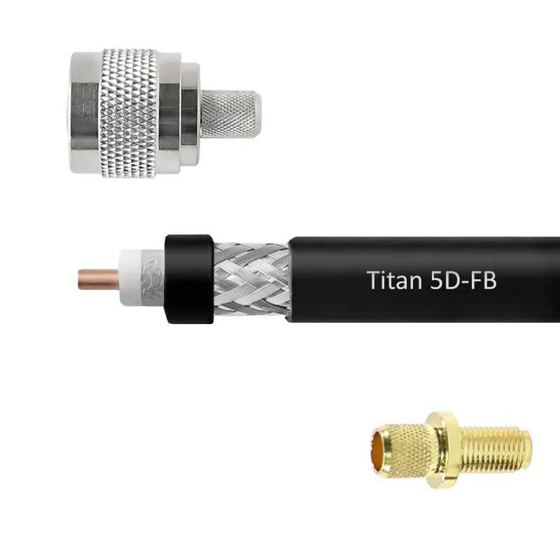 Кабельная сборка VEGATEL 5D-FB Titan N-male-SMA-female 1 м