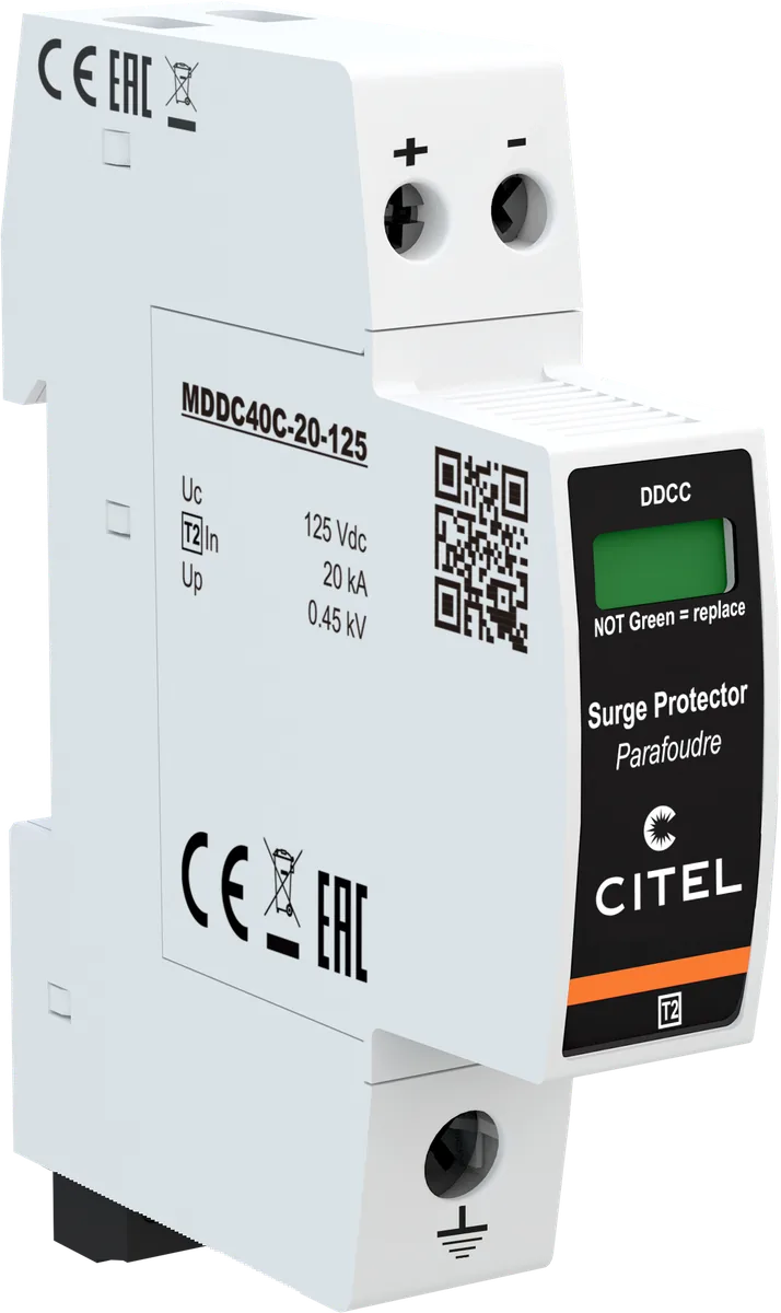 Устройство защиты от импульсных перенапряжений Citel DDC40CS-20-125 (828410621), тип 2, компактный, AC/DC