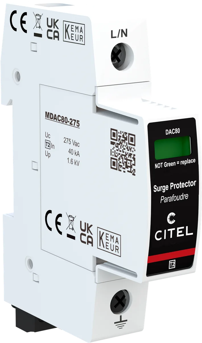 Устройство защиты от импульсных перенапряжений Citel DAC80S-10-275 (821210221), тип 2, Imax 80 кА