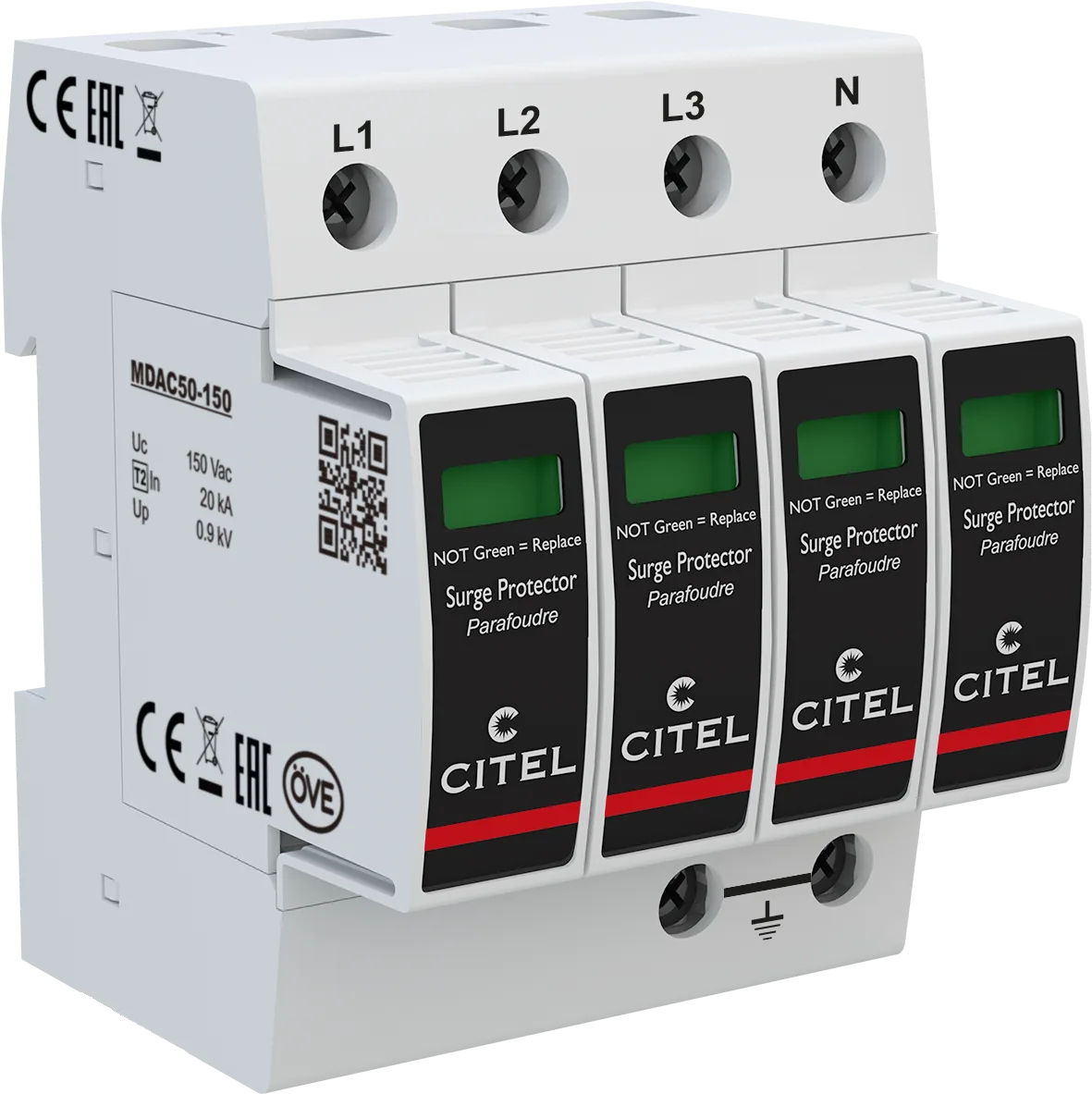 Устройство защиты от импульсных перенапряжений Citel DAC50-40-150 (821110114), тип 2