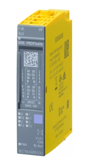 Модуль отказобезопасных аналоговых входов Siemens SIMATIC ET 200SP, 6AG1136-6AB00-2CA1
