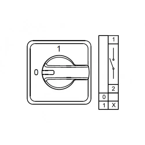 Аварийный двухпозиционный переключатель 0-1 KLEMSAN CS032063E 3 FAZ 32 A 90° 800074