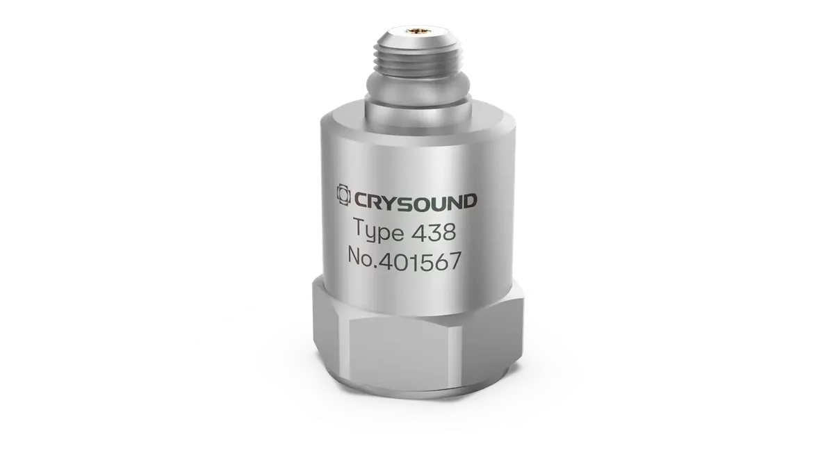 Акселерометр CRYSOUND CRY438 IEPE, 1 ось, 10 мВ/g, ±500 g pk, от 1 Гц до 10 кГц