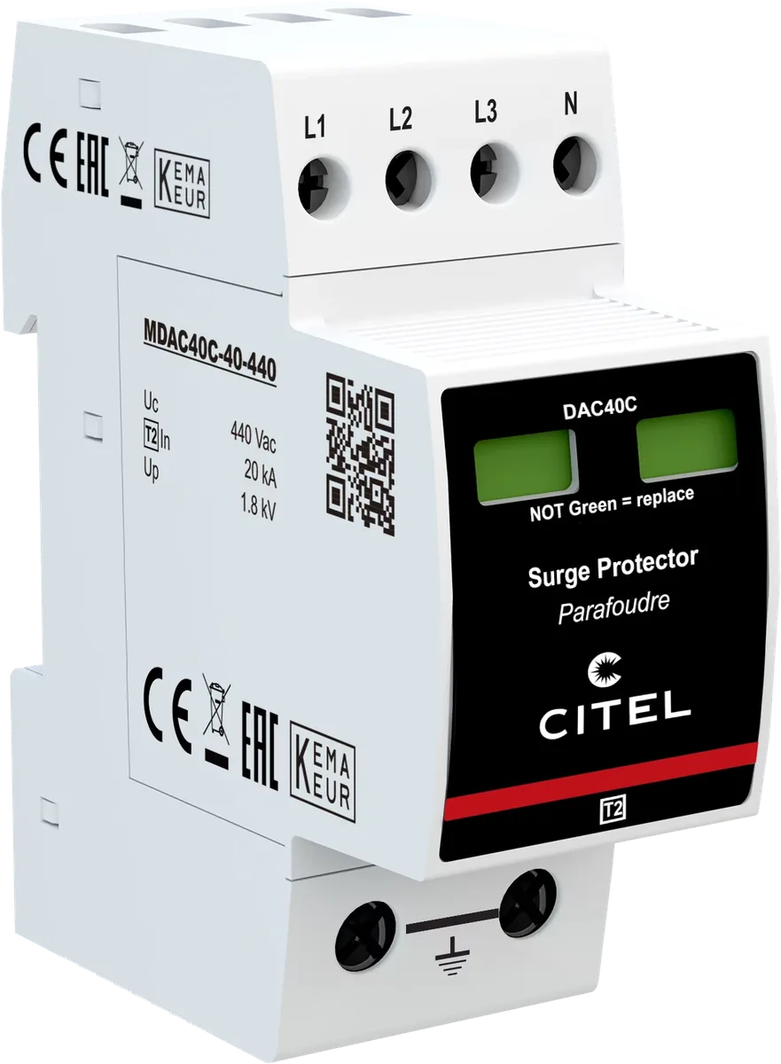 Устройство защиты от импульсных перенапряжений Citel DAC40C-40-440 (821510412), тип 2