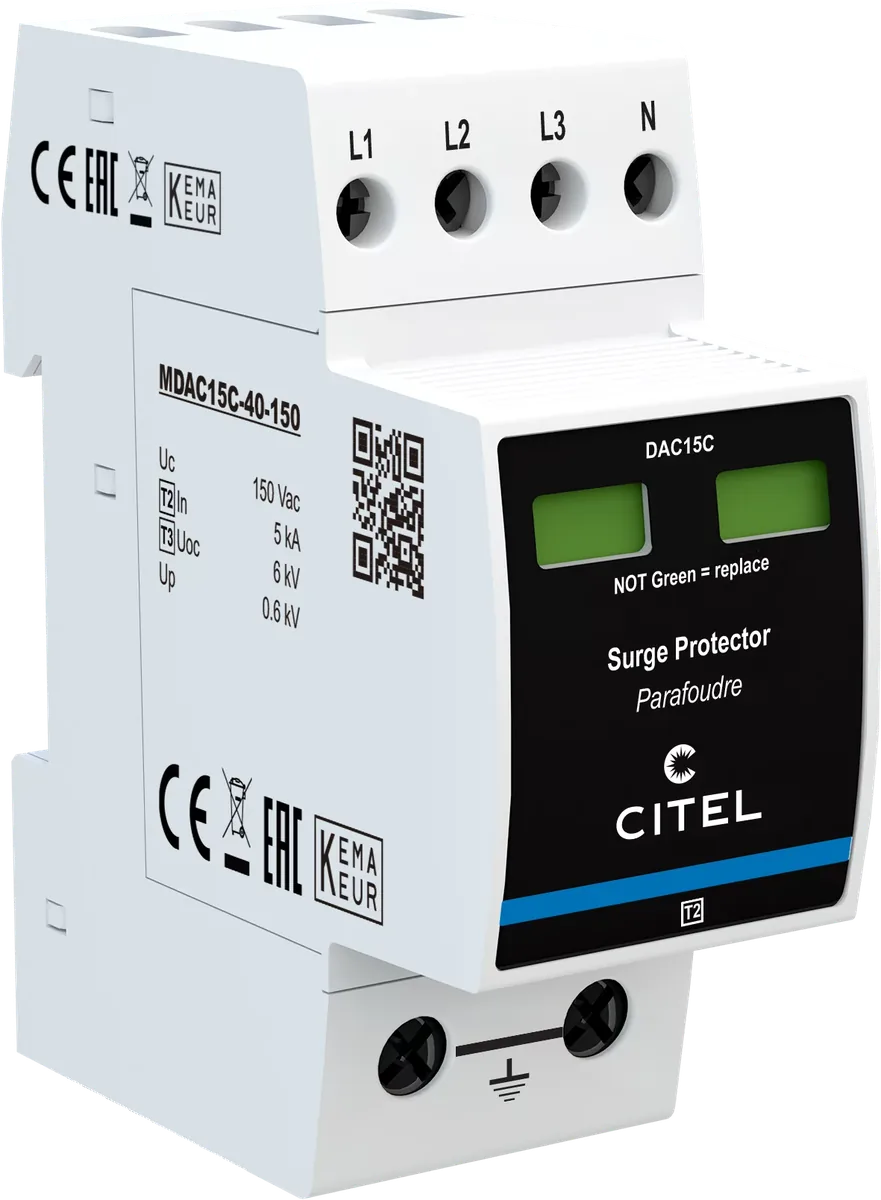 Устройство защиты от импульсных перенапряжений Citel DAC15C-40-150 (821610112), тип 2 (или 3)