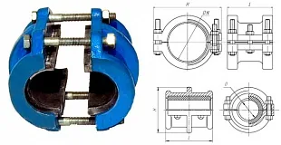Свертная муфта Водоприбор МС-200 (под зачеканку свинцом)