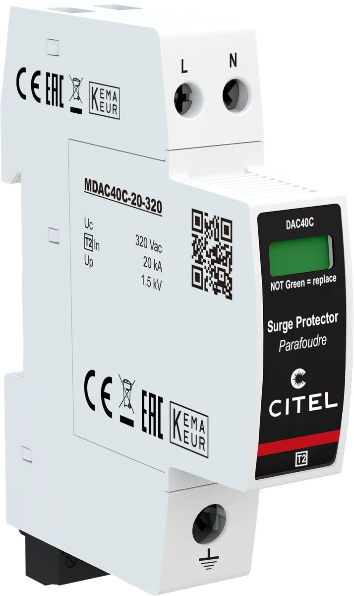 Устройство защиты от импульсных перенапряжений Citel DAC40CS-20-320 (821510321), тип 2