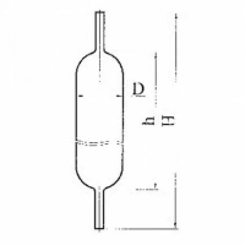 Пипетка газовая Химлаборприбор эскиз 3-98