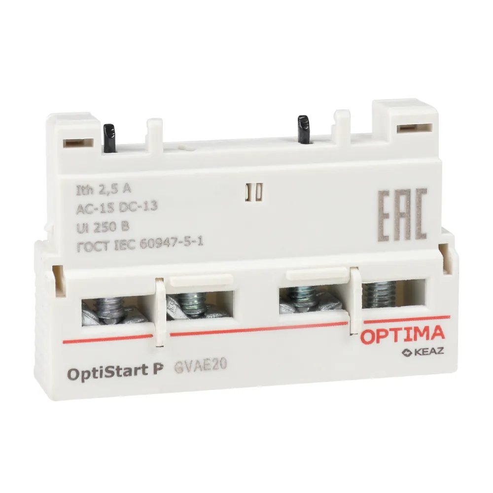 Блок контактов фронтальный КЭАЗ OptiStart ME GVAE20