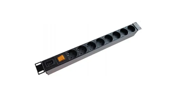 Блок силовых розеток горизонтальный QTECH QS-PDU-1U-V16-8DR