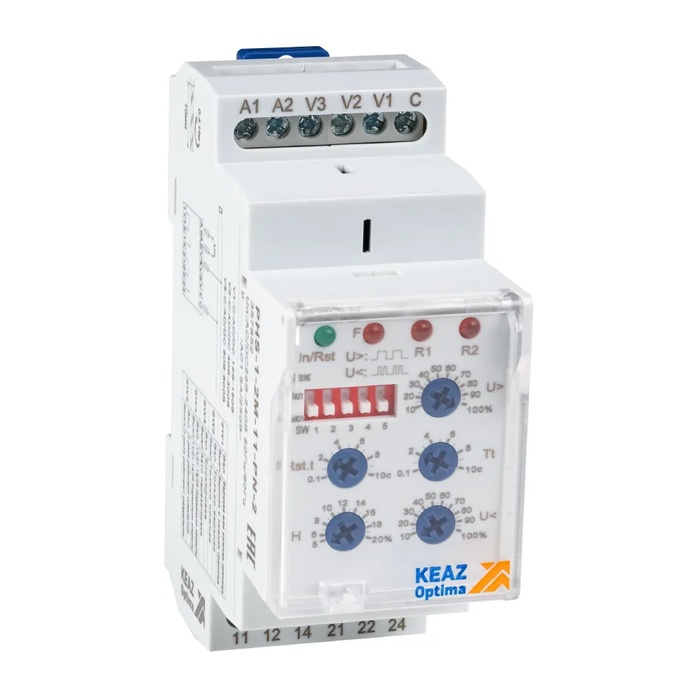 Реле контроля КЭАЗ OptiRel D PHS-1-2M-11-PN-2 с внешним питанием 2СО