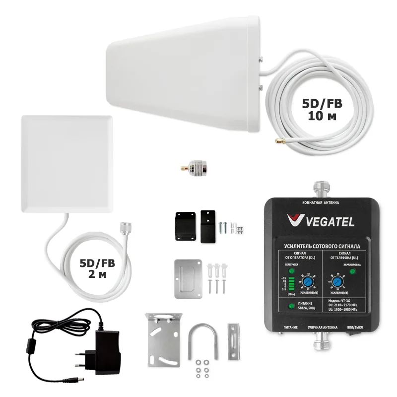 Репитер VEGATEL комплект VT-3G-kit дом LED