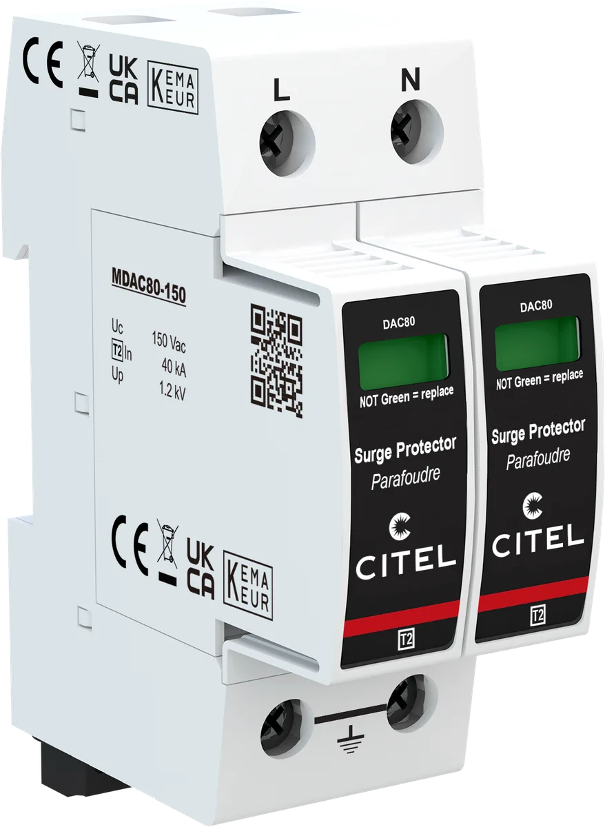 Устройство защиты от импульсных перенапряжений Citel DAC80S-20-150 (821210122), тип 2, Imax 80 кА
