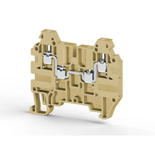 Клеммник 4-х выводной, 2,5 мм.кв. бежевый KLEMSAN YBK 2,5-2 FT 324900