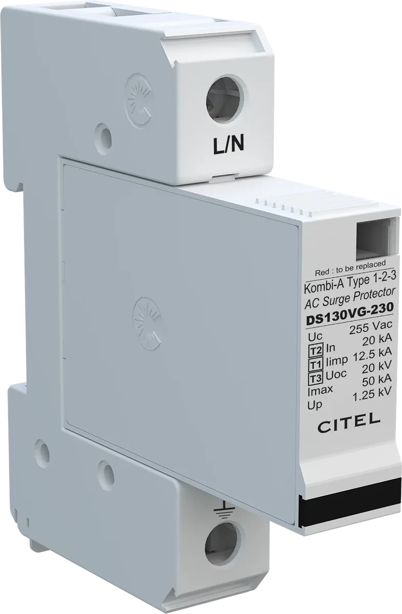 Устройство защиты от импульсных перенапряжений Citel DS131VG-230 (571551), тип 1+2+3