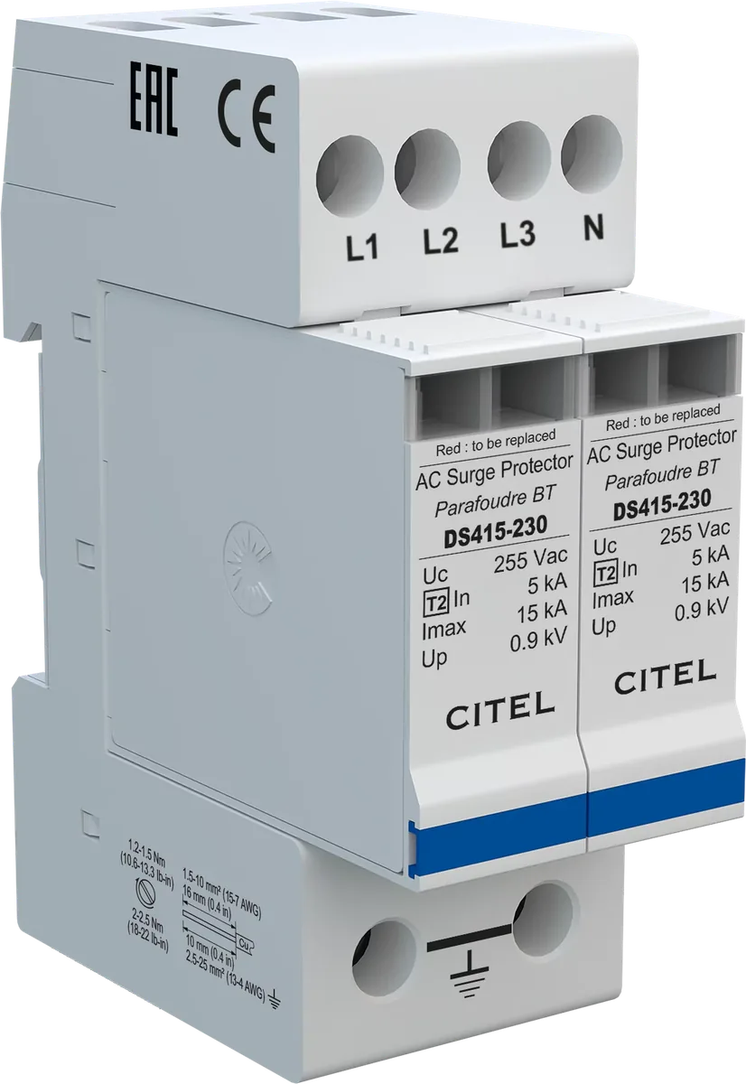 Устройство защиты от импульсных перенапряжений Citel DS415-230 (451702), тип 2 (или 3)