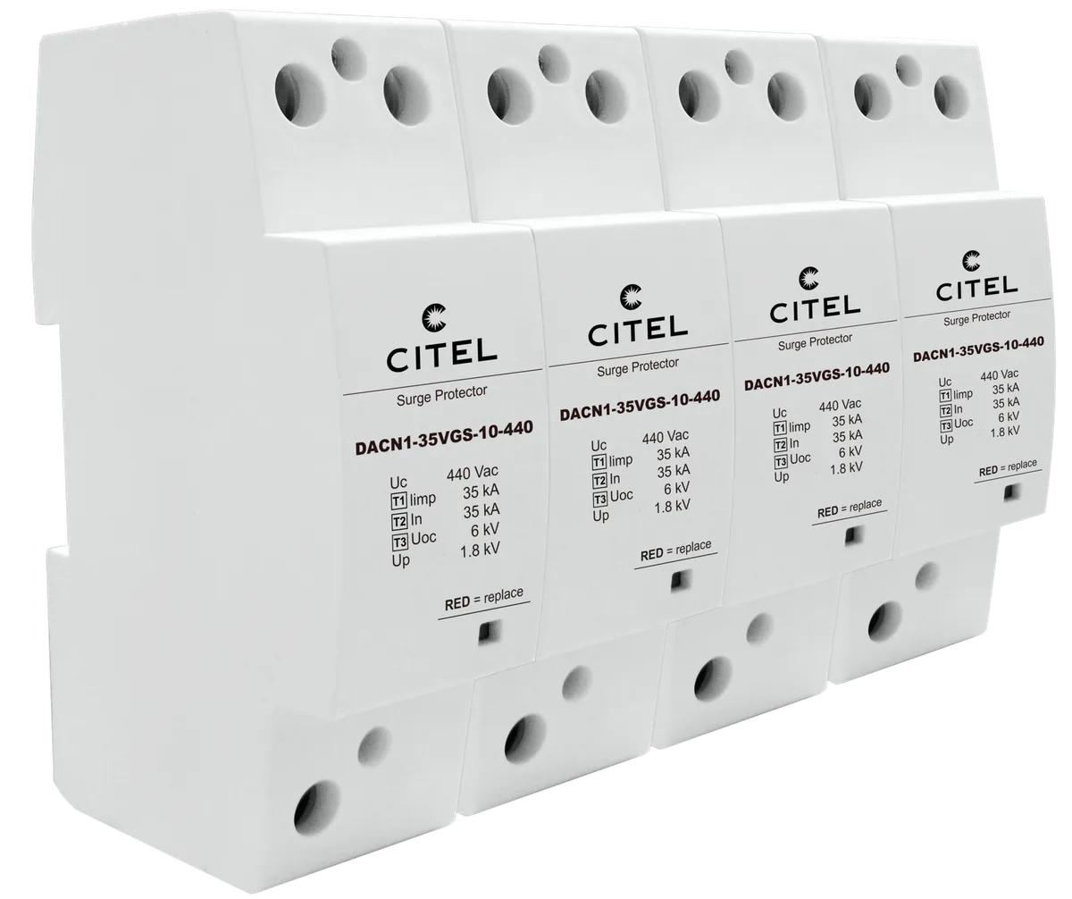 Устройство защиты от импульсных перенапряжений Citel DACN1-35VGS-40-440 (29324022), тип 1+2+3, Iimp 35кА