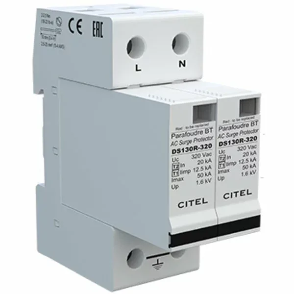 Устройство защиты от импульсных перенапряжений Citel DS132R-320 (571902), тип 1+2