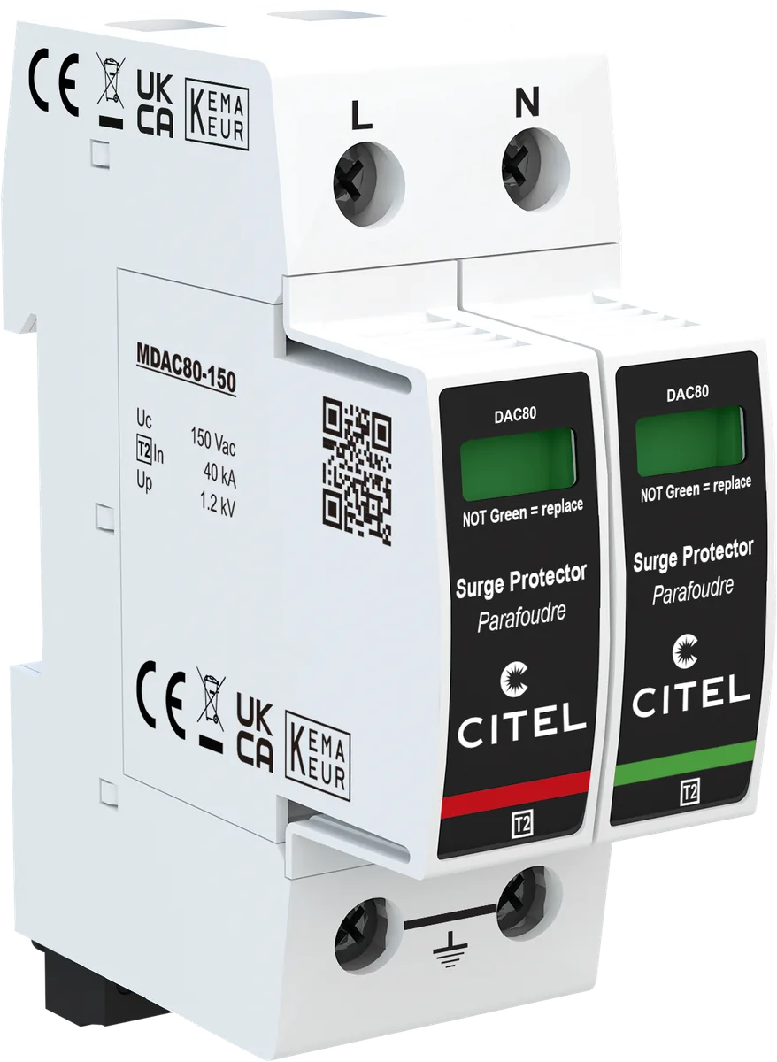 Устройство защиты от импульсных перенапряжений Citel DAC80S-11-150 (821210142), тип 2, Imax 80 кА