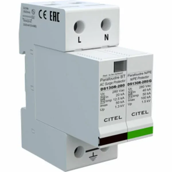 Устройство защиты от импульсных перенапряжений Citel DS132R-280/G (571122), тип 1+2