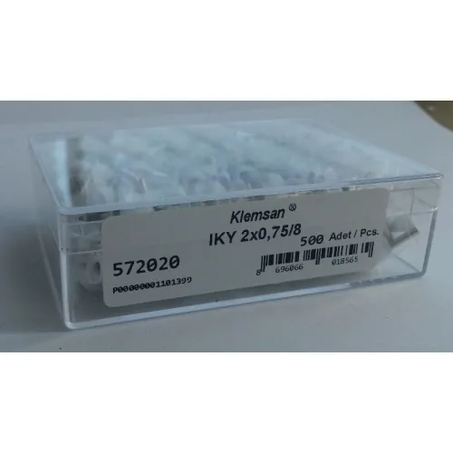 Наконечник изолированный огнестойкий KLEMSAN IKY 2x 0,75-8 572020