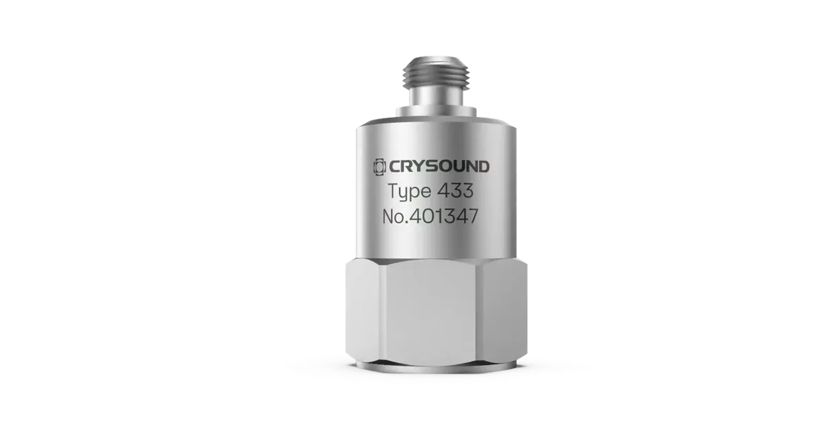 Акселерометр CRYSOUND CRY433, 1 ось, 100 мВ/g, ±50 g pk, от 0,5 Гц до 8 кГц